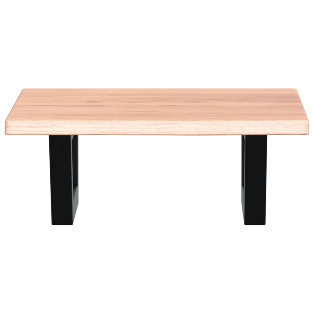 Basin Shelf Wall Mounted Steel and Solid Wood Oak
