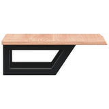 Basin Shelf Wall Mounted Steel and Solid Wood Oak - 45-Degree Angle