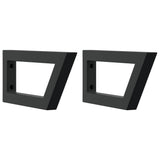 Basin Shelf Wall Mounted Steel and Solid Wood Oak - Close-Up Angle