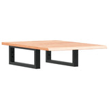 Basin Shelf Wall Mounted Steel and Solid Wood Oak