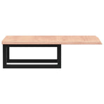 Basin Shelf Wall Mounted Steel and Solid Wood Oak