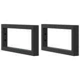 Basin Shelf Wall Mounted Steel and Solid Wood Oak - Close-Up Angle