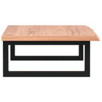 Basin Shelf Wall Mounted Steel and Solid Wood Oak
