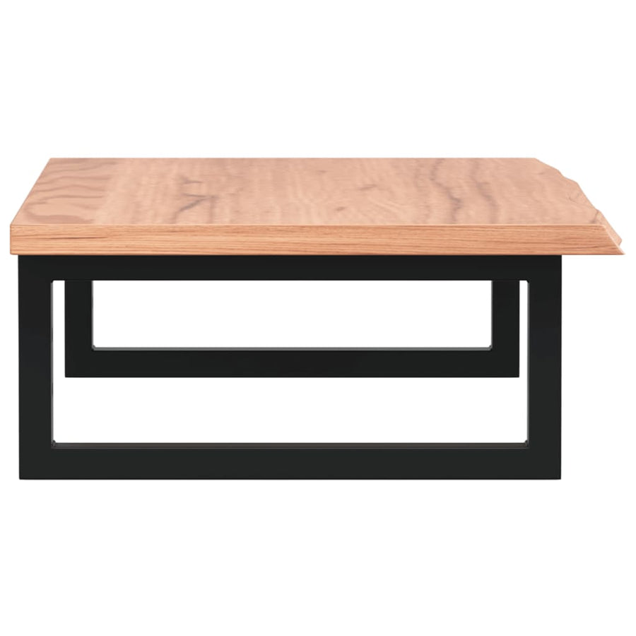 Basin Shelf Wall Mounted Steel and Solid Wood Oak