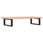 Basin Shelf Wall Mounted Steel and Solid Wood Oak