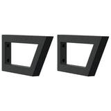 Basin Shelf Wall Mounted Steel and Solid Wood Oak - Close-Up Angle