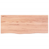 Basin Shelf Wall Mounted Steel and Solid Wood Oak - Low Angle