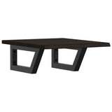 Basin Shelf Wall Mounted Steel and Solid Wood Oak