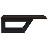 Basin Shelf Wall Mounted Steel and Solid Wood Oak