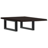 Basin Shelf Wall Mounted Steel and Solid Wood Oak