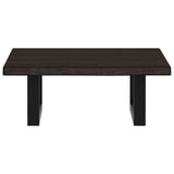 Basin Shelf Wall Mounted Steel and Solid Wood Oak - Top-Down View