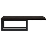Basin Shelf Wall Mounted Steel and Solid Wood Oak