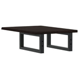 Basin Shelf Wall Mounted Steel and Solid Wood Oak