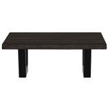 Basin Shelf Wall Mounted Steel and Solid Wood Oak - Top-Down View
