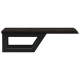 Basin Shelf Wall Mounted Steel and Solid Wood Oak - 45-Degree Angle