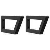 Basin Shelf Wall Mounted Steel and Solid Wood Oak - Close-Up Angle