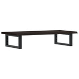 Basin Shelf Wall Mounted Steel and Solid Wood Oak