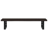 Basin Shelf Wall Mounted Steel and Solid Wood Oak