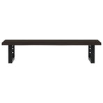Basin Shelf Wall Mounted Steel and Solid Wood Oak