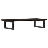 Basin Shelf Wall Mounted Steel and Solid Wood Oak