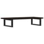 Basin Shelf Wall Mounted Steel and Solid Wood Oak