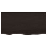 Basin Shelf Wall Mounted Steel and Solid Wood Oak