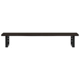 Basin Shelf Wall Mounted Steel and Solid Wood Oak