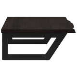 Basin Shelf Wall Mounted Steel and Solid Wood Oak - 45-Degree Angle