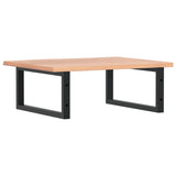 Basin Shelf Wall Mounted Steel and Solid Wood Oak