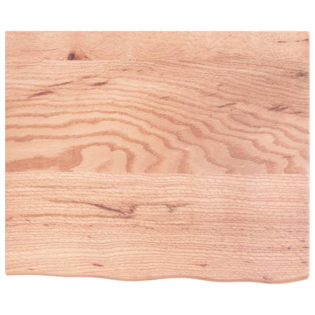 Basin Shelf Wall Mounted Steel and Solid Wood Oak
