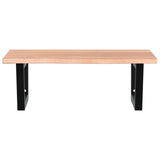 Basin Shelf Wall Mounted Steel and Solid Wood Oak