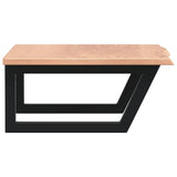 Basin Shelf Wall Mounted Steel and Solid Wood Oak