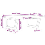 Basin Shelf Wall Mounted Steel and Solid Wood Oak - Extra Image