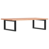 Basin Shelf Wall Mounted Steel and Solid Wood Oak - Rear View