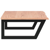 Basin Shelf Wall Mounted Steel and Solid Wood Oak - 45-Degree Angle