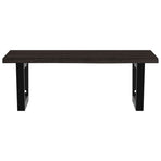 Basin Shelf Wall Mounted Steel and Solid Wood Oak