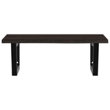 Basin Shelf Wall Mounted Steel and Solid Wood Oak - Top-Down View