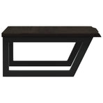 Basin Shelf Wall Mounted Steel and Solid Wood Oak