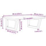 Basin Shelf Wall Mounted Steel and Solid Wood Oak - Extra Image