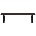 Basin Shelf Wall Mounted Steel and Solid Wood Oak