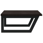 Basin Shelf Wall Mounted Steel and Solid Wood Oak