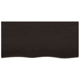 Basin Shelf Wall Mounted Steel and Solid Wood Oak - Low Angle