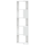 Corner Bookcase 5-Tier White 50x50x179 cm Engineered Wood