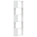 Corner Bookcase 5-Tier White 50x50x179 cm Engineered Wood