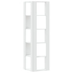 Corner Bookcase 5-Tier White 50x50x179 cm Engineered Wood