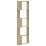 Corner Bookcase 5-Tier Sonoma Oak 50x50x179 cm Engineered Wood - 45-Degree Angle