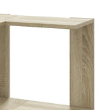 Corner Bookcase 5-Tier Sonoma Oak 50x50x179 cm Engineered Wood - Close-Up Angle