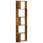 Corner Bookcase 5-Tier Old Wood 50x50x179 cm Engineered Wood