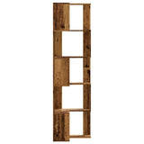 Corner Bookcase 5-Tier Old Wood 50x50x179 cm Engineered Wood - 45-Degree Angle