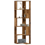 Corner Bookcase 5-Tier Old Wood 50x50x179 cm Engineered Wood